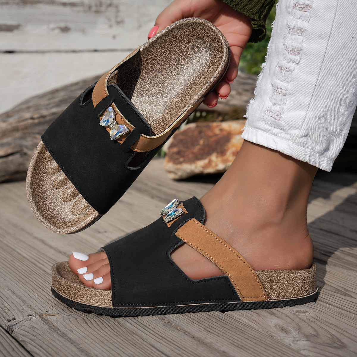 Women's Autumn Outdoor Casual Color-Block Slip-On Shoes