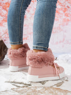 Women's Autumn/Winter Lace-Up Platform Round-Toe Casual Boots
